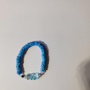 Flower Gummy Bear Braclet Blue clay