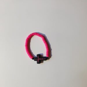 Jesus Hot Pink Bracelet