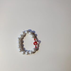 Santa's Hat Bead Bracelet