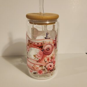 Sewing Machines 16oz Glass Cup