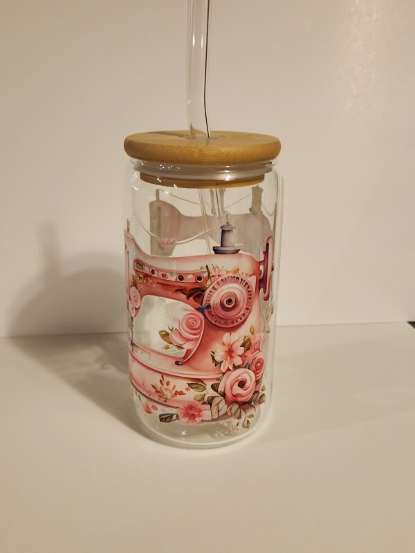 Sewing Machines 16oz Glass Cup