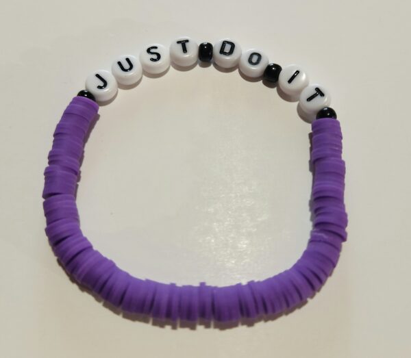 Just Do It clay bracelet