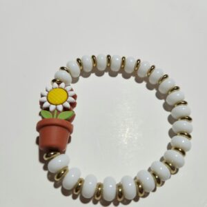 Sunflower Bracelet White
