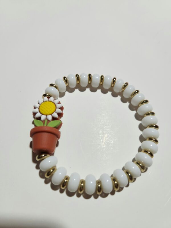 Sunflower Bracelet White